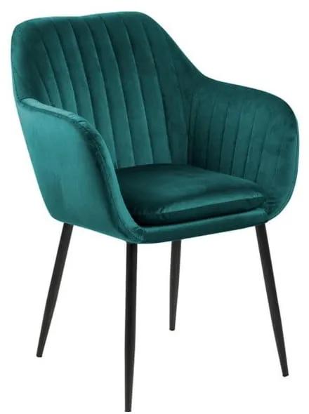 Emilia zöld kárpitozott fotel - Actona