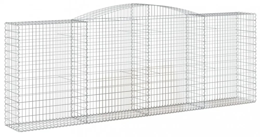 3 db íves horganyzott vas gabion kosár 400x50x140/160 cm