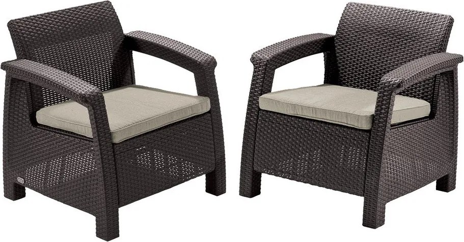 Barna kerti fotel Corfu – Keter