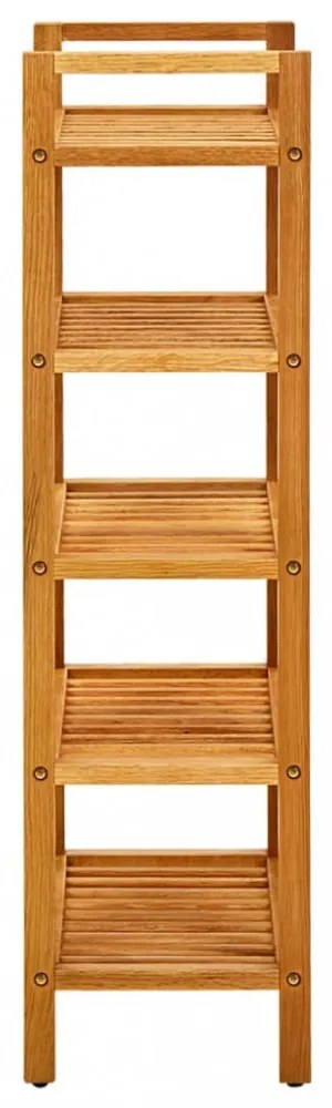 tömör tölgyfa cipőtartó 5 polccal 50 x 27 x 100 cm