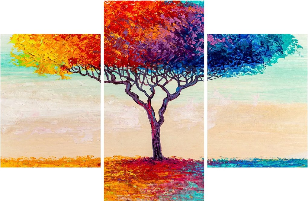 Egy festett fa képe (90x60 cm)