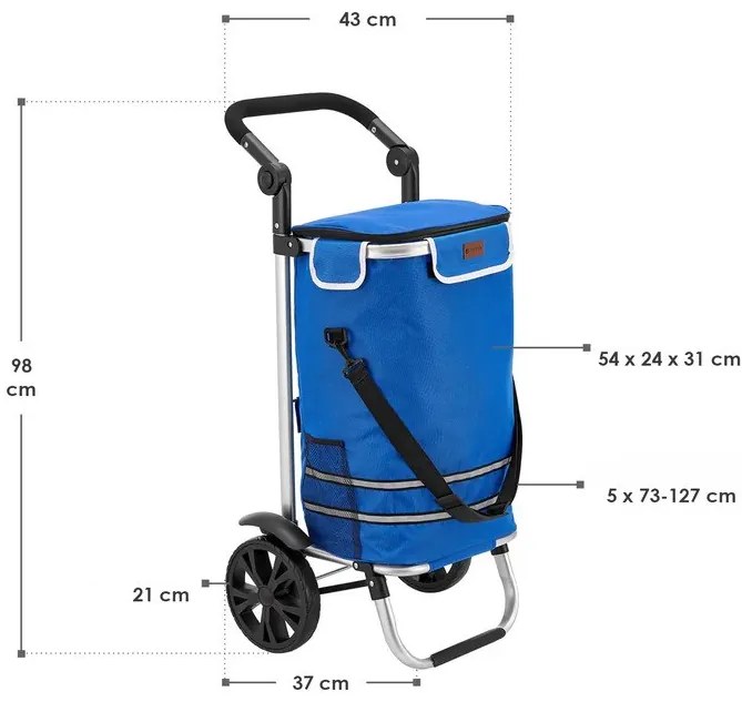 Juskys Bevásárlókocsi 3az1-ben - kék