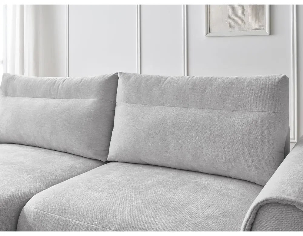 Világosszürke sarokkanapé Aden – Bobochic Paris