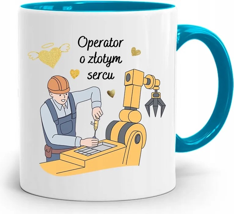 Kezelőnek Kék Bögre Születésnapi Ajándék fényképes nyomtatással