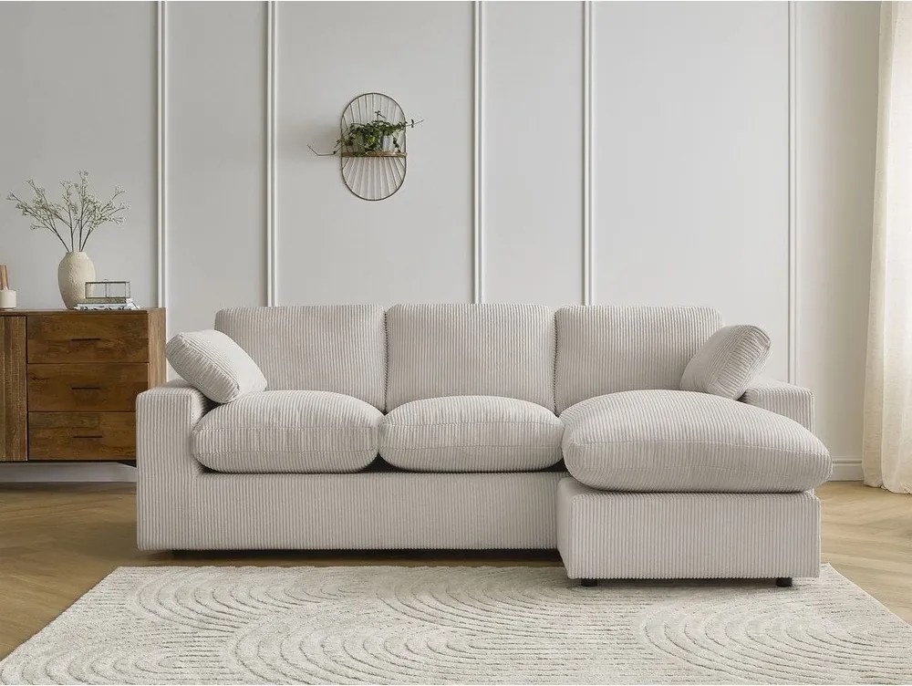 Bézs kordbársony sarokkanapé Belair – Bobochic Paris