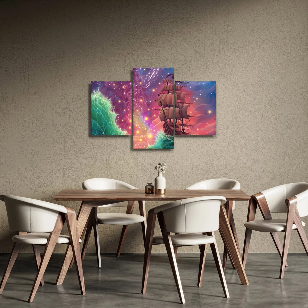 Kép - Hajó űr égbolttal (90x60 cm)