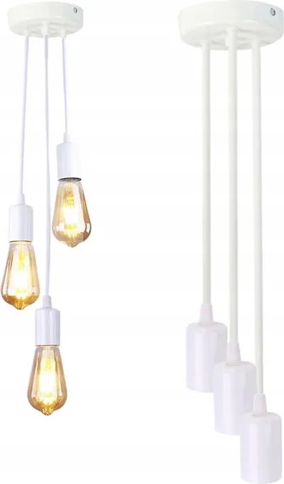 Zwis Edison Loft függesztett mennyezeti lámpa 3x E27