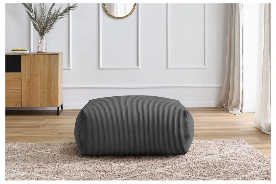 Sötétszürke kordbársony lábtartó Voltaire – Bobochic Paris