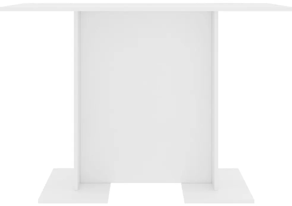 Fehér szerelt fa étkezőasztal 110 x 60 x 75 cm