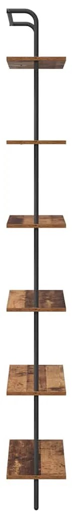 Könyvespolc Régi fa 60 x 24 x 203 cm Faanyag