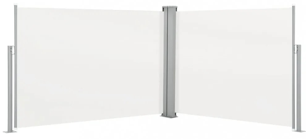 krémszínű behúzható oldalsó napellenző 120 x 1000 cm