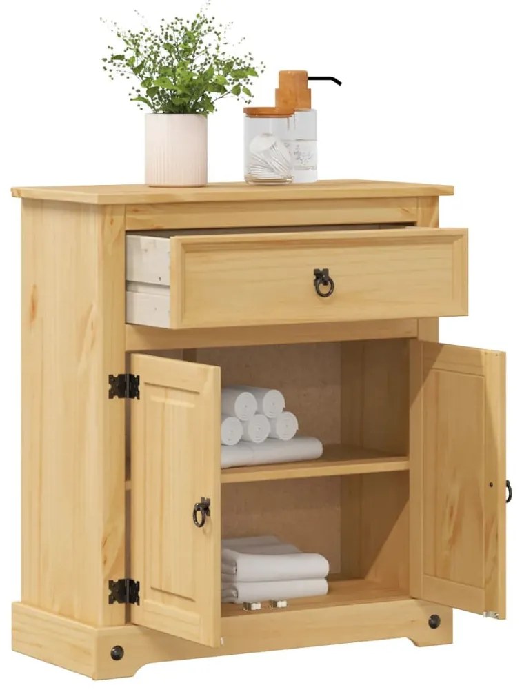 Corona tömör fenyőfa fürdőszobaszekrény 70 x 33 x 80 cm