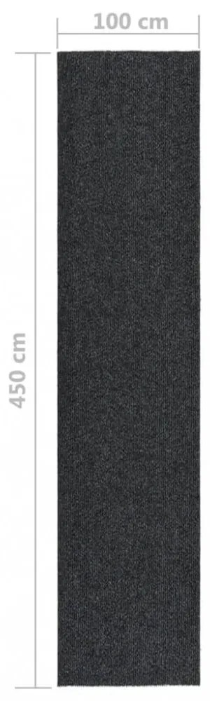 antracitszürke koszfogó futószőnyeg 100 x 450 cm