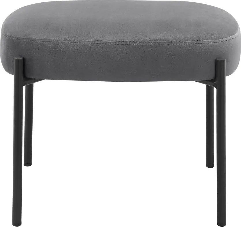 Szürke bársony fotel lábtartóval Jerry – Støraa