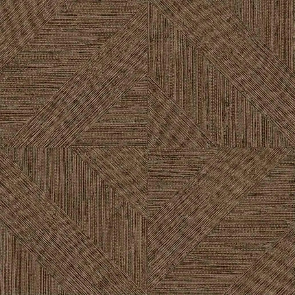 Decoprint Imani Antigua sötétbarna geometrikus texturált vlies tapéta – IM28012