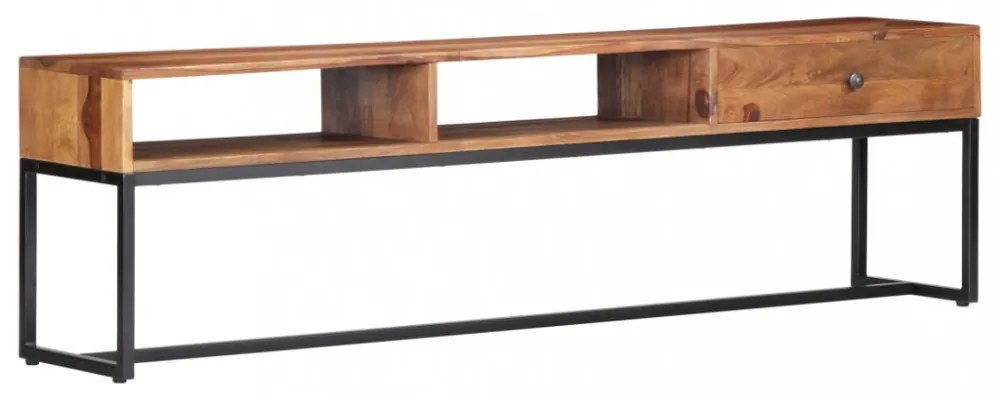 tömör akácfából TV-szekrény 160 x 30 x 45 cm