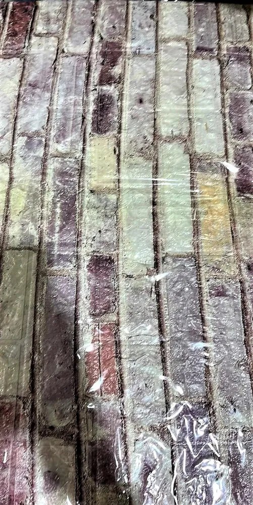 10 darab Öntapadós 3d Tégla Hatású Dekor Falmatrica, Tapéta Homok Márvány Mintával 70x70x0,6 Cm