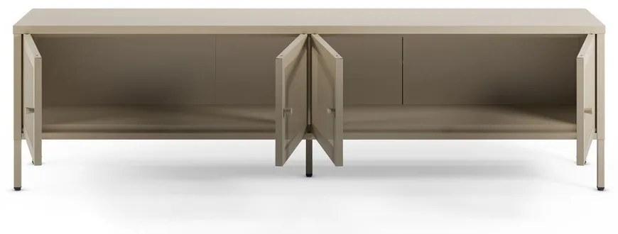 Krémszínű fém TV-állvány 160x50x35 cm Fayna – Marckeric