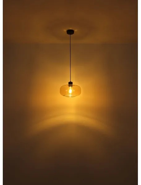 Globo 15566HA - Csillár zsinóron GIUSEPPE 1xE27/40W/230V átm. 28 cm átlátszó