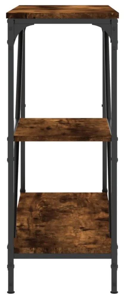 füstös tölgy színű szerelt fa tálalóasztal 88,5x30x75 cm