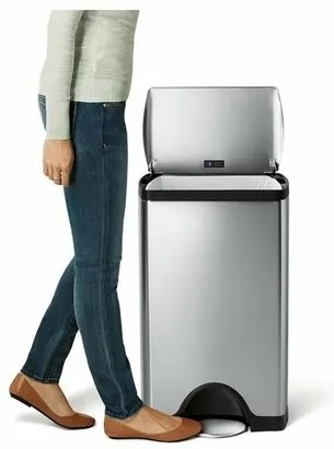 Simplehuman Téglalap alakú pedálos szemetes 38 l,acél