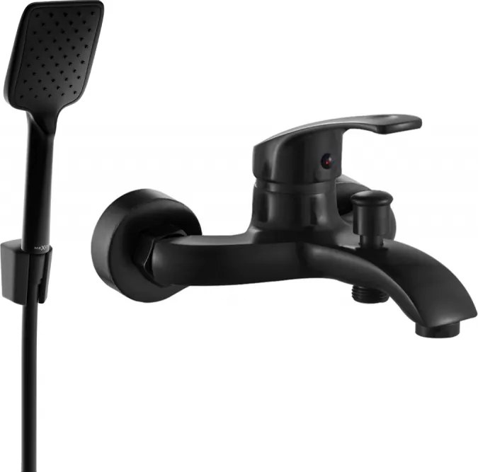 Mexen Fabia R62 kád csaptelep zuhanykészlettel, fekete - 74653R62-70