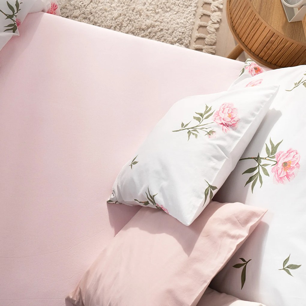 Goldea jersey gumis lepedő - pasztell rózsaszín 160 x 200 cm