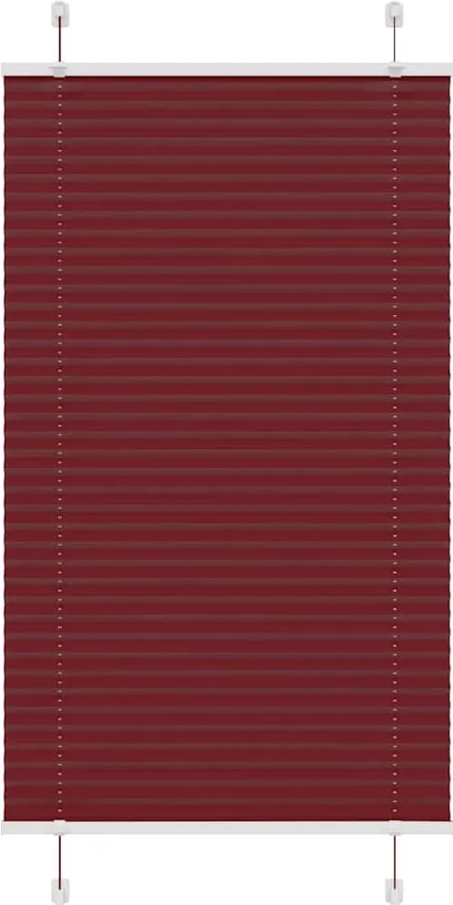 vidaXL pliszírozott redőny Bordeaux piros 75x150 cm Szövetszélesség