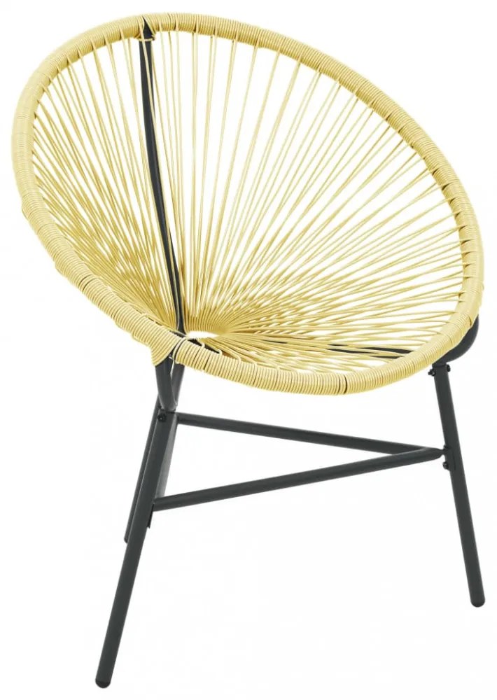 bézs polyrattan kerti Acapulco szék