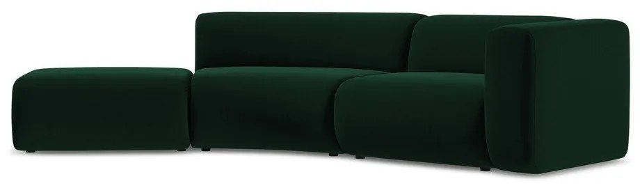 Sötétzöld bársony heverő (bal oldali) Ekahi – Makamii