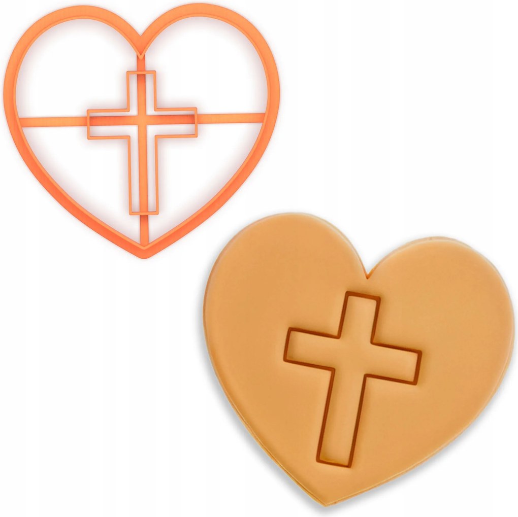 Prémium Kekszlyukasztó Forma Közösségi Szív Kereszt szentáldozás