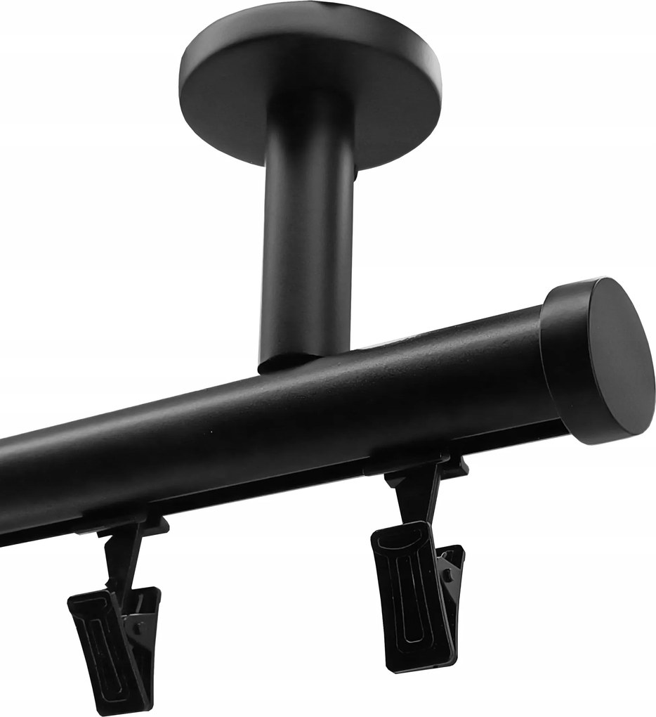 Mennyezeti Sínkarnis Alumínium 20mm Fekete Matt 200cm béka