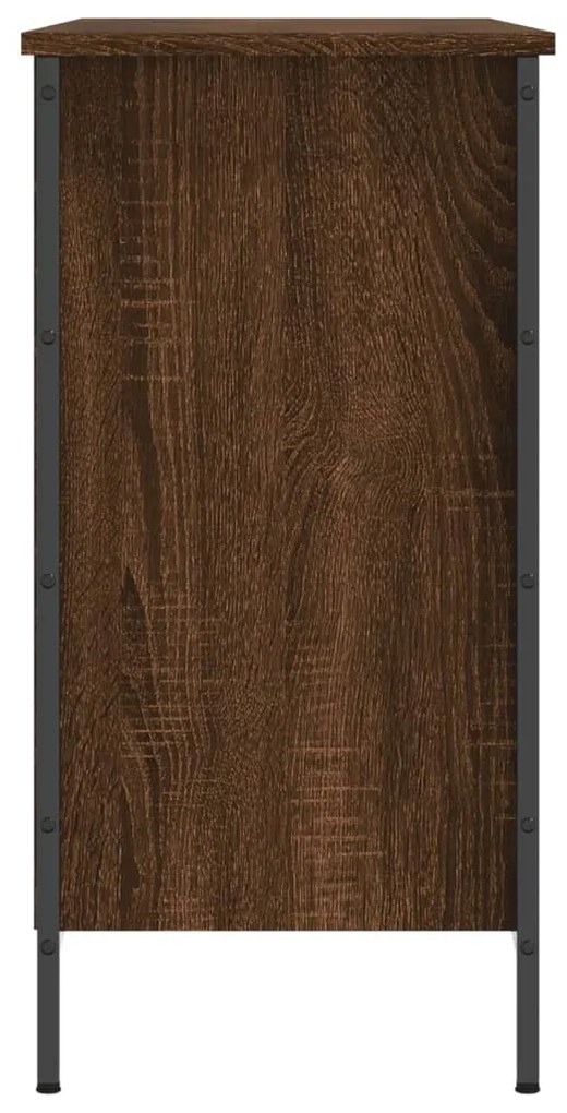 barna tölgyszínű szerelt fa cipősszekrény 100x35x70 cm