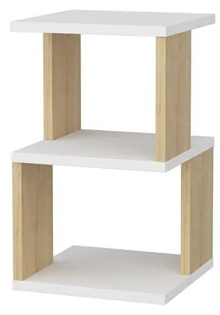 Éjjeliszekrény Carter - White, Oak