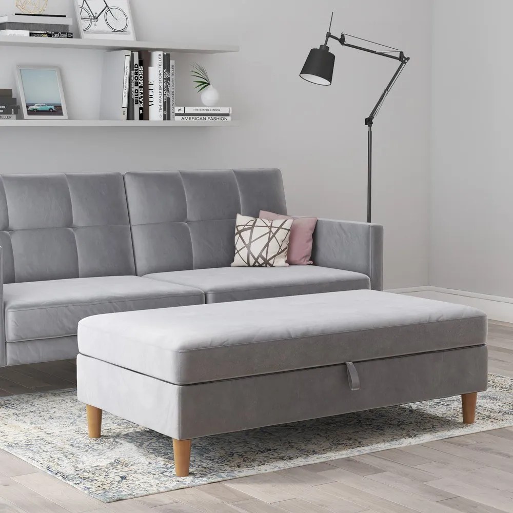 Világosszürke bársony lábtartó Lilly – Støraa