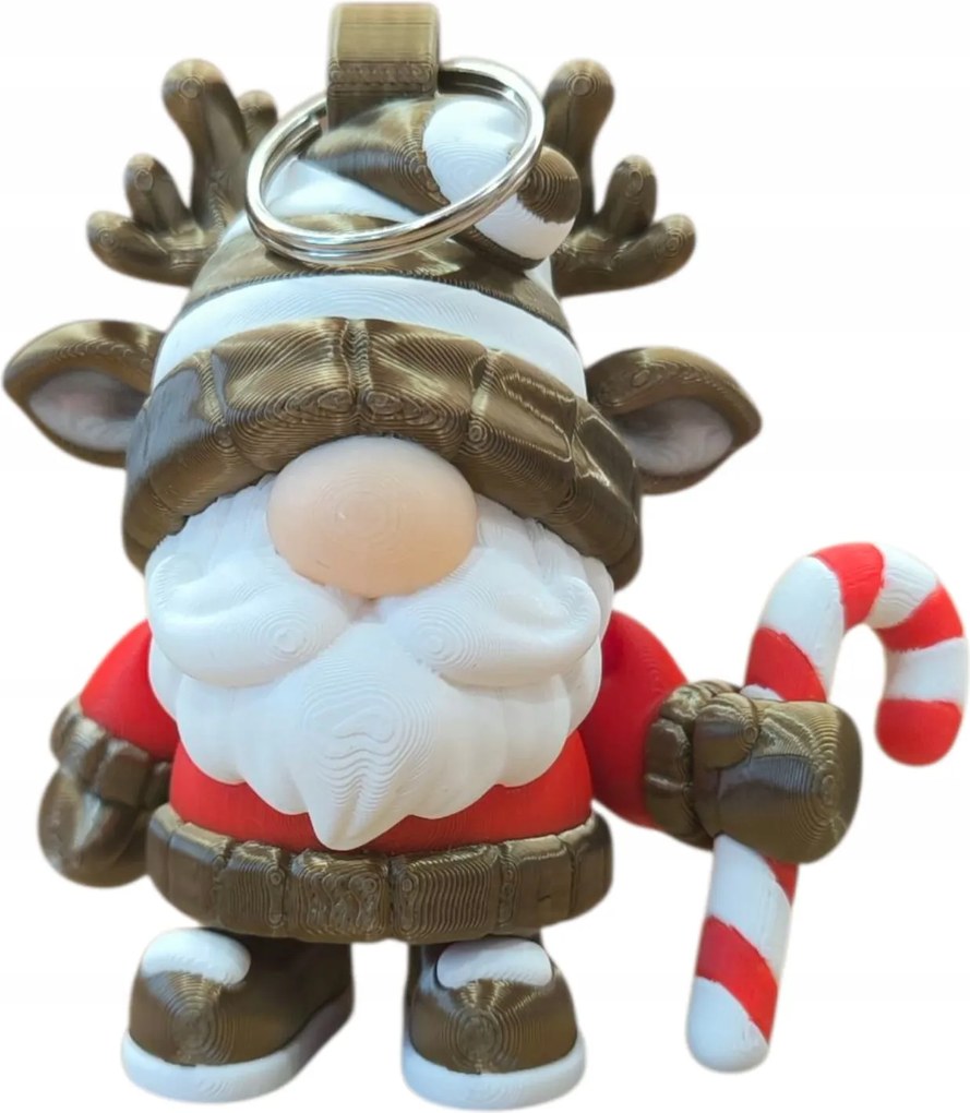 Medál Kulcstartó Mikulás Manó Rénszarvas Manó Karácsonyi Dekoráció Karácsony