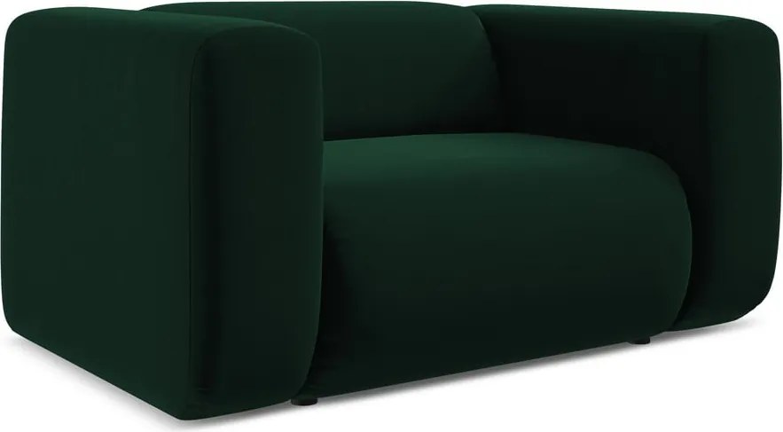 Sötétzöld bársony fotel Ekahi – Makamii