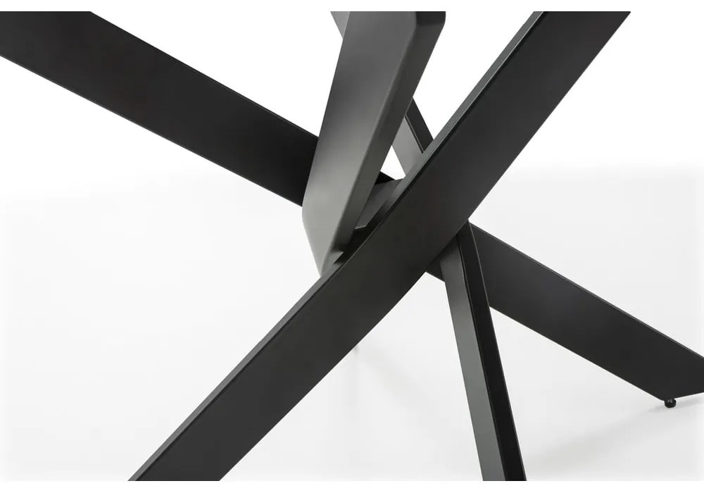 Kerek étkezőasztal üveg asztallappal 120x120 cm Ruth – Marckeric