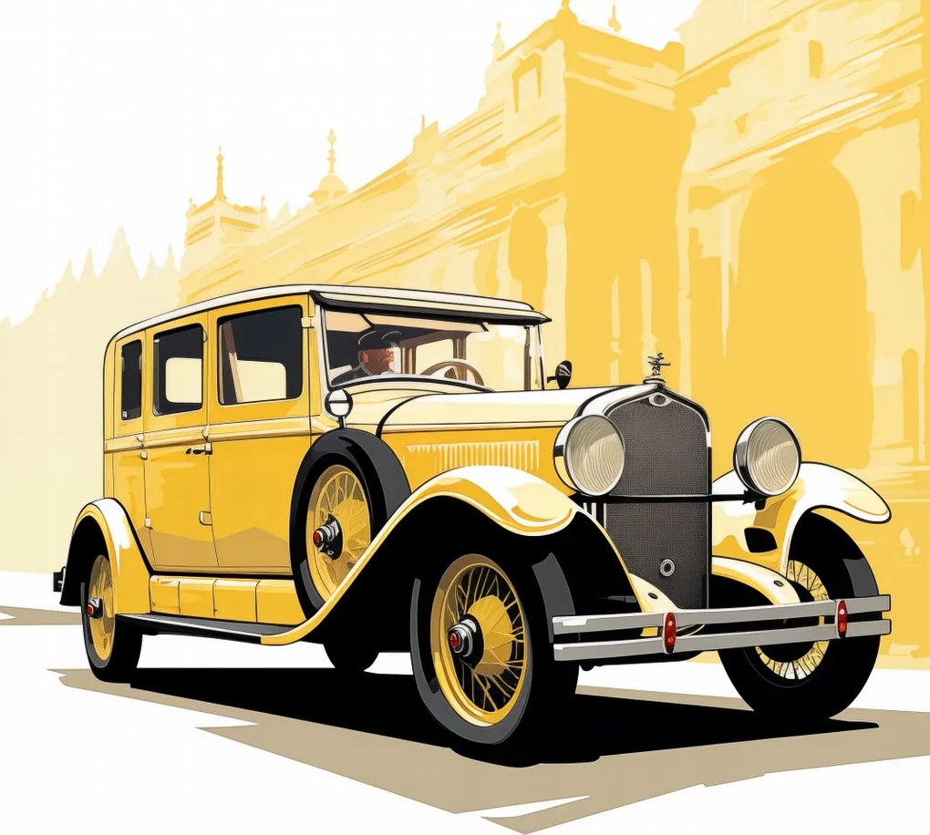 Poszter 80x80cm Klasszikus autós poszter