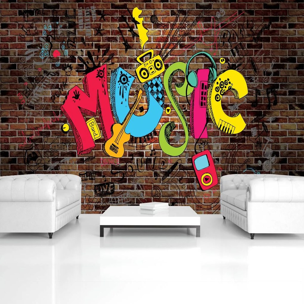 Fotótapéta - Graffiti - zene (152,5x104 cm)