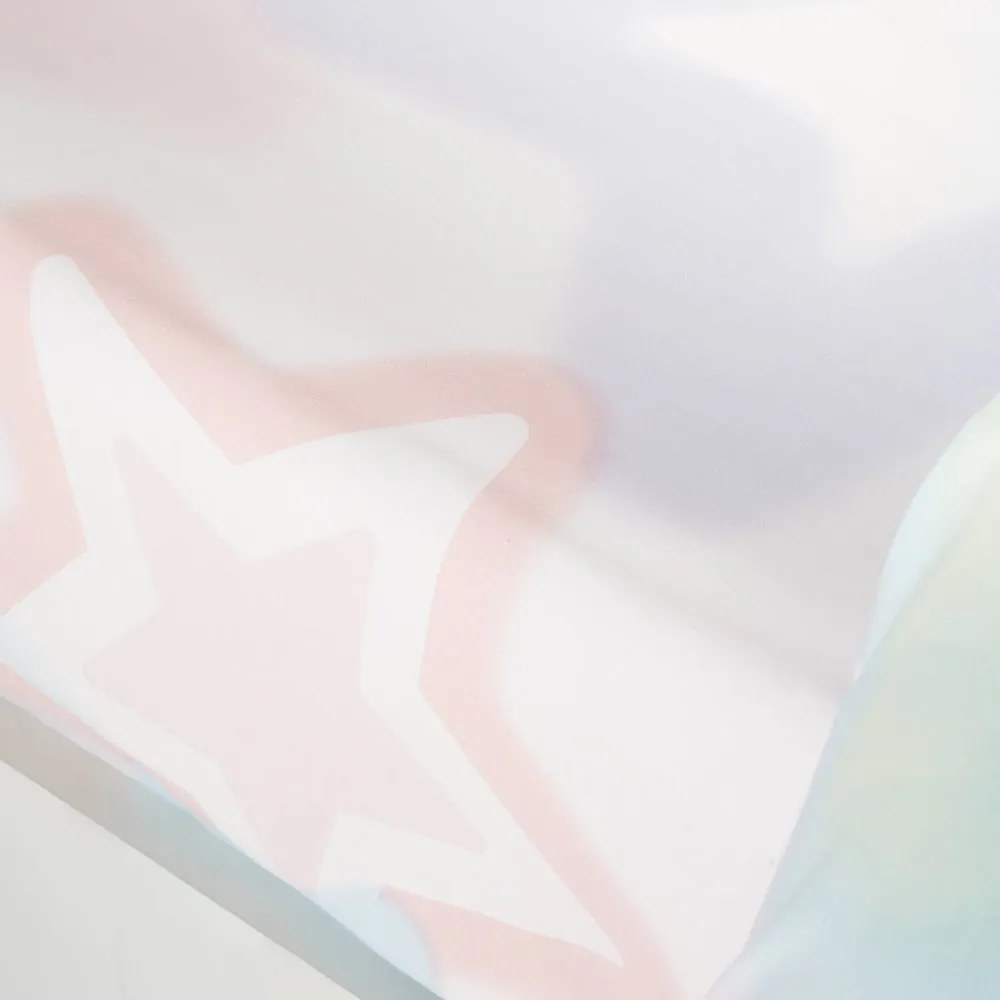 Fehér-rózsaszín gumis kétszemélyes gyerek lepedő 135x190 cm Ombre Stars – Catherine Lansfield