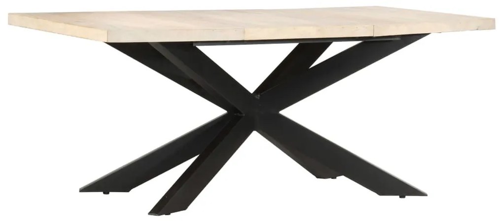 tömör fehérített mangófa étkezőasztal 180 x 90 x 76 cm