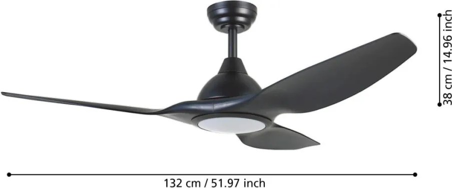 EGLO 35127 TUNITAS Ventilátoros lámpa LED IP20