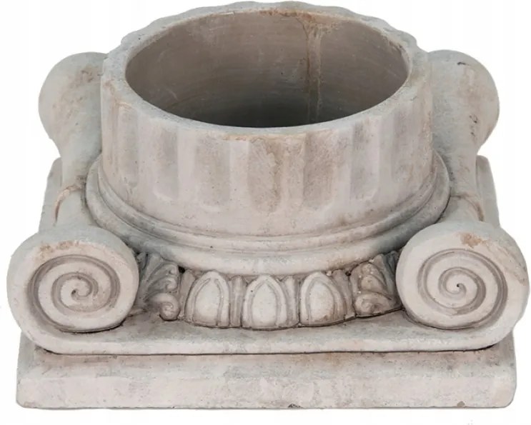 Cement virágcserép ősi dór oszlopfő formájában 21x2