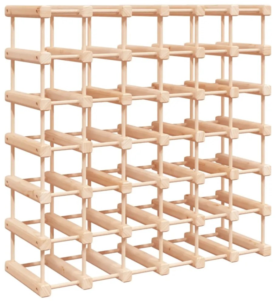 tömör fenyőfa bortartó 42 palackhoz 68,5x23x68,5 cm