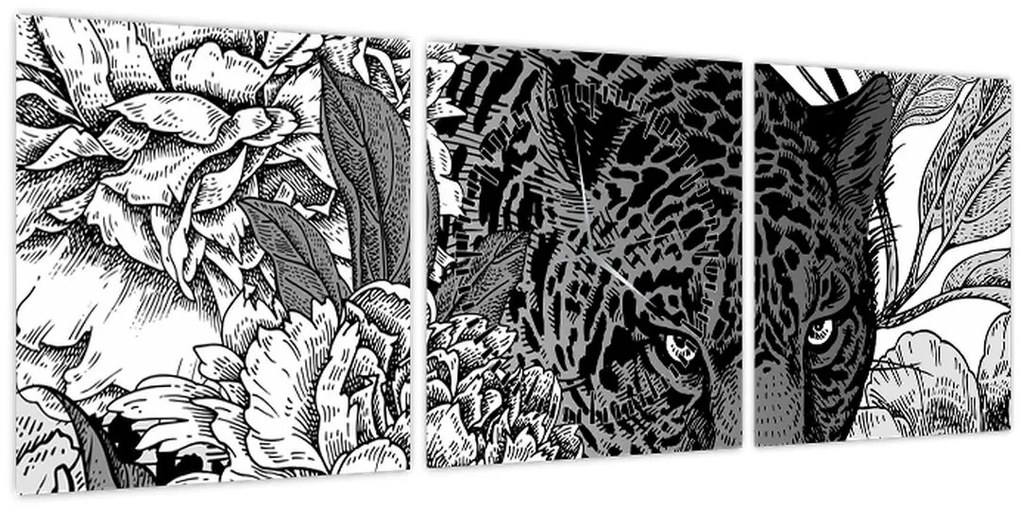 Kép - Egzotikus kert (órával) (90x30 cm)