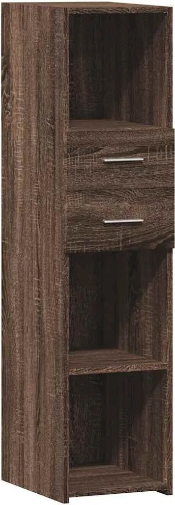 vidaXL barna tölgy színű szerelt fa magasszekrény 30 x 42,5 x 124 cm