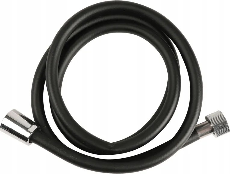 Zuhanycső fekete, 200 cm