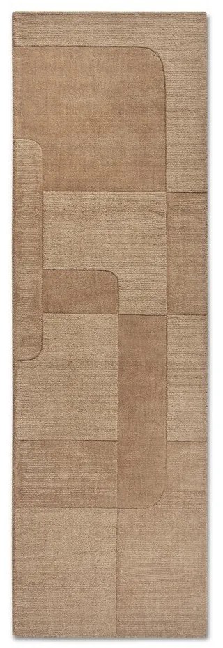 Bézs kézi szövésű gyapjú futószőnyeg 80x250 cm Charlotte – Villeroy&amp;Boch