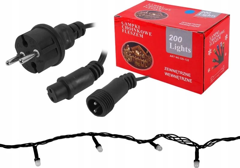 Led-es Karácsonyfa Lámpa 15m Kék Vakuval (flash)